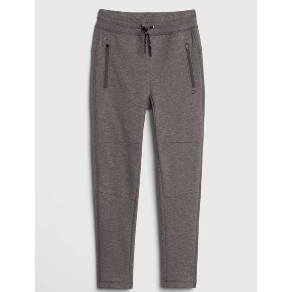 Gap Fit Tech Kids Grey Heather Dry Fit Cotton Performance Joggers Sweats  L 10